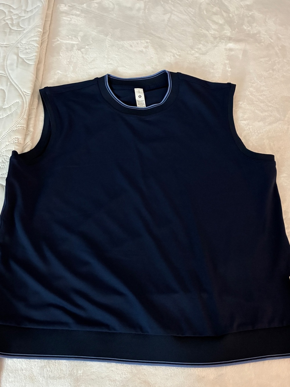 Lululemon Pique Relaxed-Fit Crewneck Golf Tank Navy Blue Size L NWt